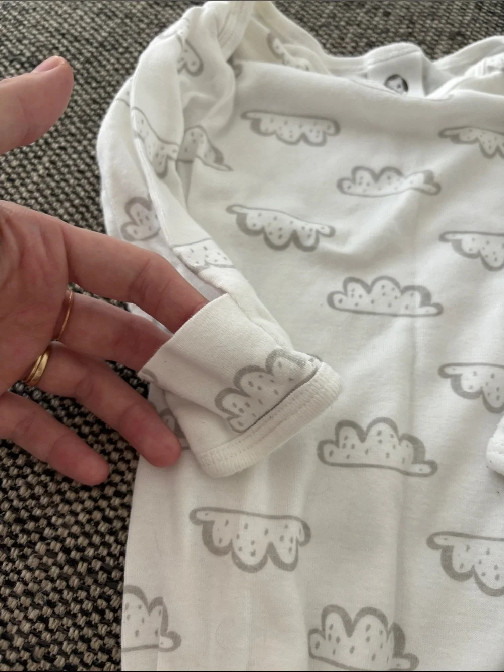 Pack of 2 Gerber Gray & White Cloud Sleep Gowns